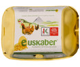 Huevos frescos de gallinas camperas de categoria A y clase M EUSKABER 6 uds.