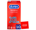 Preservativos extra lubricados y extra grandes DUREX Sensitivo XL 10 uds.
