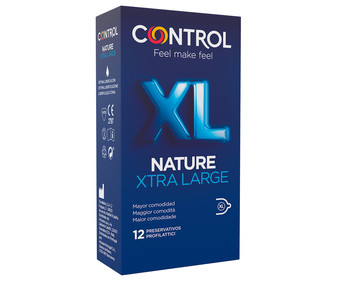 Preservativos lubricados de tamaño XL con una perfecta adaptabilidad CONTROL Nature Xtra large 12 uds. Preservativos lubricados de tamaño XL con una perfecta adaptabilidad CONTROL Nature Xtra large 12 uds.