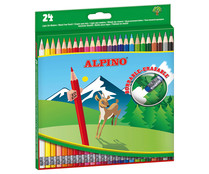 Estuche clásico de 24 lápices de colores, esencial para la vuelta al cole, ALPINO.