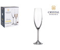 Copa flauta para vinos espumosos fabricada en Cristal de Bohemia, 0,22 litros, serie Colibri CRYSTAL BOHEMIA.