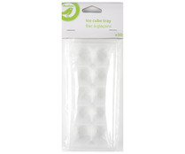 Bandeja de plástico transparente con capacidad para 10 cubitos de hielo, PRODUCTO ECONÓMICO ALCAMPO.