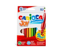 Pack de 12 rotuladores lavables de colores, CARIOCA JOY.
