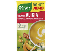 Crema de Alicia, (calabaza, zanahorias y guisantes) KNORR 1 l.