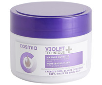 Mascarilla nutritiva para cabellos blancos, canosos o rubios COSMIA Violet technique + 300 ml.
