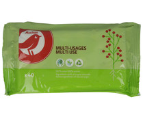 Toallitas limpiadoras multiusos 100 % algodón PRODUCTO ALCAMPO 40  uds.