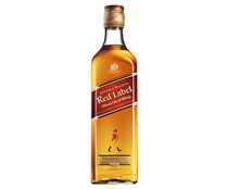 Whisky blended destilado, mezclado y embotellado en Escocia JOHNNIE WALKER Red label botella de 70 cl.