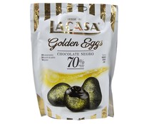Huevitos de chocolate negro 70 % LACASA Golden Eggs 125 g.