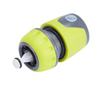 Conector 1/2 para manguera con tope de agua, GARDENSTAR ALCAMPO.
