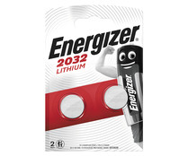Pack de 2 pilas de botón de litio CR2032, 3V, ENERGIZER.