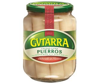 Puerros enteros extra GVTARRA frasco de 400 g. Puerros enteros extra GVTARRA frasco de 400 g.