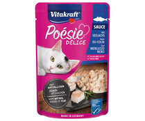 Alimento húmedo completo gatos adultos. salmón POESIE VITAKRAFT POESIE DELICE 85 g.