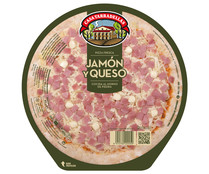 Pizza fresca  de jamón y queso cocida al horno de piedra CASA TARRADELLAS 405 g.