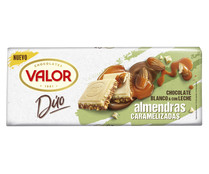 Chocolate blanco con leche almendra y caramelo duo VALOR 170 gr.