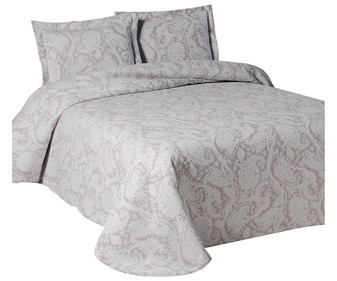 Colcha 80% algodón para cama doble, diseño "ramas", 180x260cm., Cachemire LUTEX. Colcha 80% algodón para cama doble, diseño "ramas", 180x260cm., Cachemire LUTEX.