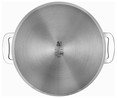 Olla para inducción 24cm fabricada en acero inoxidable profesional, incluye tapa de vidrio, ACTUEL.
