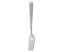 Juego de 3 tenedores de mesa fabricados en acero inoxidable, Platino IRABIA pack de 3 unidades.