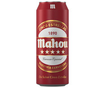 Cerveza  MAHOU 5 ESTRELLAS  lata 50 cl.