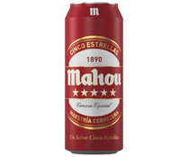 Cerveza  MAHOU 5 ESTRELLAS  lata 50 cl.