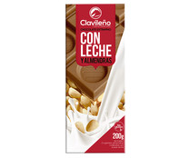 Chocolate extrafino cn leche y almendras CLAVILEÑO 200 g.
