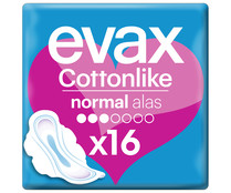Compresas normal plus con alas EVAX Cottonlike 16 uds.