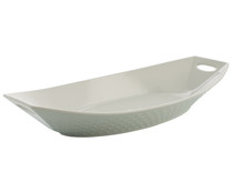 Fuente oval de porcelana especial para pastas, 39,5x19x8cm., Gastro Fun QUID.