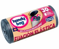 Bolsas de basura con fijación elástica capacidad 30 L 55 x 63 cm HANDY BAG 15 uds.