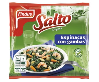 Espinacas con gambas SALTO 500 gramos Espinacas con gambas SALTO 500 gramos