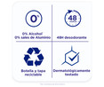 Desodorante roll on para mujer con protección antitranspirante hasta 48h y anti-irritación SANEX Biomeprotect dermo 50 ml
