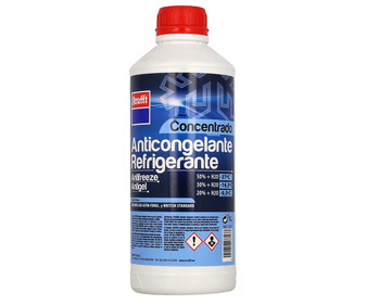 Líquido refrigerante concentrado con temperatura de protección de hasta -37ºC, 1L, KRAFFT. Líquido refrigerante concentrado con temperatura de protección de hasta -37ºC, 1L, KRAFFT.