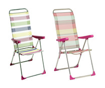Silla de aluminio y textileno, varios colores, 65x72x113cm ALCO.