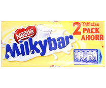 Chocolate blanco en tableta NESTLÉ MILKYBAR pack 2 uds. 200 g. 