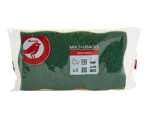 Estropajo con fibra verde PRODUCTO ALCAMPO 3 uds.
