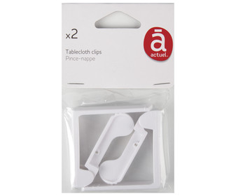 Pack de 2 pinzas transparentes para mantel PRODUCTO ALCAMPO pack de 2 unidades. Pack de 2 pinzas transparentes para mantel PRODUCTO ALCAMPO pack de 2 unidades.