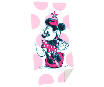 Toalla de playa infantil 70x140cm., tejido velour con 300g/m² de densidad, diseño Minnie DISNEY. Toalla de playa infantil 70x140cm., tejido velour con 300g/m² de densidad, diseño Minnie DISNEY.