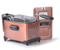 Freidora eléctrica acero inoxidable QILIVE Q.5143, 2200W, capacidad 3L, termostato, cestillo extraíble.