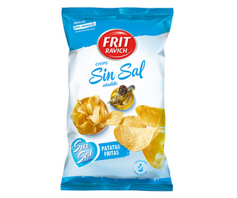 Patatas fritas sin sal añadida FRIT RAVICH bolsa de 125 g. Patatas fritas sin sal añadida FRIT RAVICH bolsa de 125 g.