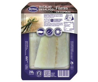 Bacalao desalado en filetes ROYAL 200 gramos Bacalao desalado en filetes ROYAL 200 gramos