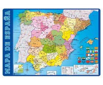 Tapete escolar con el mapa de España y medidas 34.5x49.5 cm ERIkg.