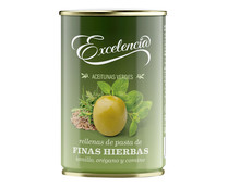 Aceitunas rellenas de hierbas aromáticas EXCELENCIA 130 g.