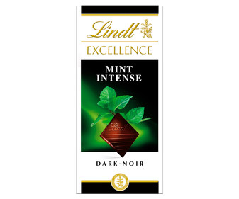 Chocolate negro con menta LINDT EXCELLENCE 100 g. Chocolate negro con menta LINDT EXCELLENCE 100 g.