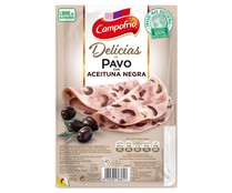 Lonchas delicias pavo con aceitunas negras CAMPOFRÍO 90 g.