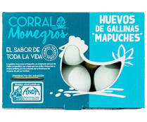 Huevos camperos azules de categoria A y clase M / L CORRAL DE MONEGROS 6 uds.