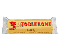 Barrita de chocolate con leche, miel y almendras TOBLERONE 3 x 100 g.