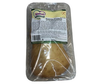 Napolitanas de crema sin gluten SINBLAT, 2 uds x 150 g.