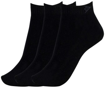 Pack de 3 pares de calcetines DUNLOP Performance, color negro, talla 43/46. Pack de 3 pares de calcetines DUNLOP Performance, color negro, talla 43/46.