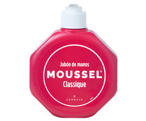 Jabón de manos con textura crema y fragancia placentera MOUSSEL 300 ml.