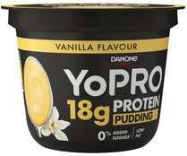 Pudding con sabor a vainilla y alto contenido en proteínas (18 g) YOPRO de Danone 180 g.