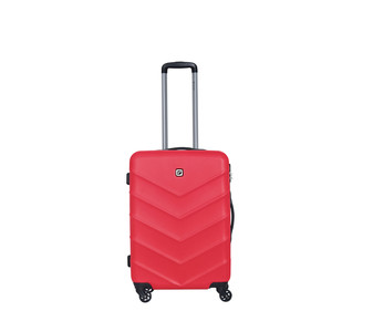 Maleta mediana de viaje rígida de color rojo de 65 cm y 4 ruedas ABS, AIRPORT ALCAMPO. Maleta mediana de viaje rígida de color rojo de 65 cm y 4 ruedas ABS, AIRPORT ALCAMPO.