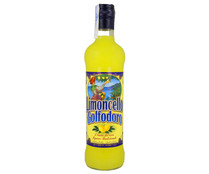 Licor de limón (limoncello) de origen italiano y elaborado de forma tradicional GOLFODORO botella de 70 cl.